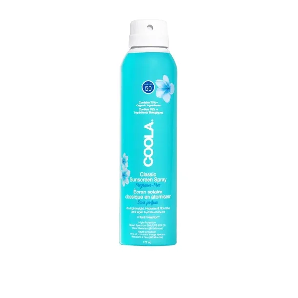 Coola Classic Body Spray Fragrance-Free SPF 50, 177 ml.