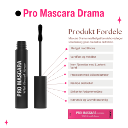 Lantz Copenhagen - Pro Mascara med Vippeserum  Drama Black 