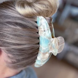 L Mosch Giga Cloud hrklemme i Pearl Mint, 14 cm