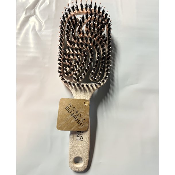 Nordic Bio Brush Paddle nature med vildsvinehr - Sand