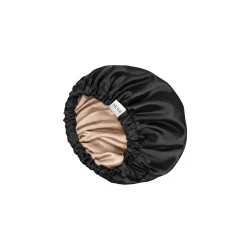MOHI Satin Bonnet - Sort &amp; Champagne